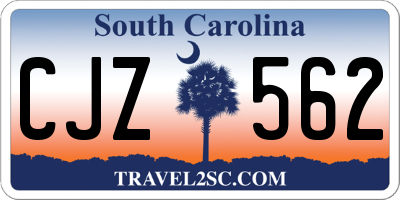 SC license plate CJZ562