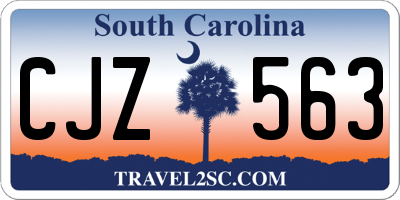 SC license plate CJZ563