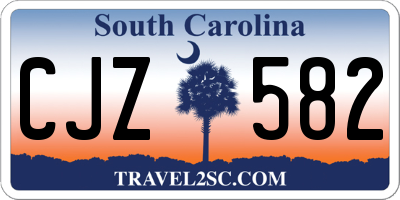 SC license plate CJZ582