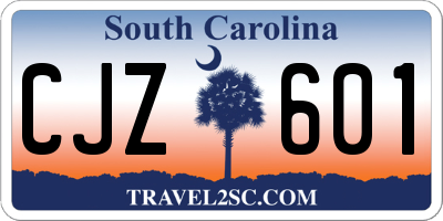 SC license plate CJZ601
