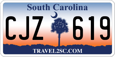 SC license plate CJZ619
