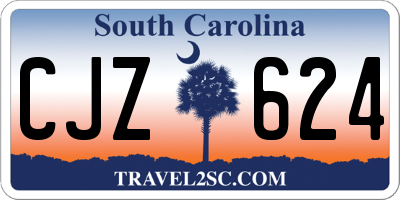 SC license plate CJZ624