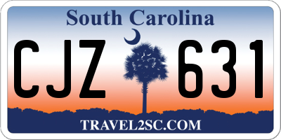 SC license plate CJZ631