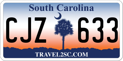 SC license plate CJZ633
