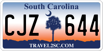 SC license plate CJZ644