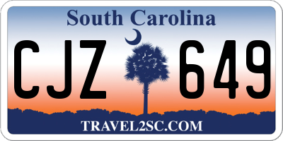 SC license plate CJZ649