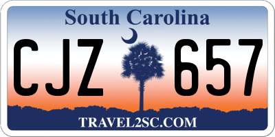 SC license plate CJZ657