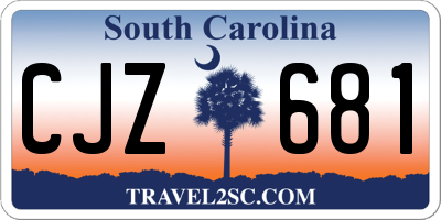 SC license plate CJZ681