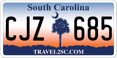 SC license plate CJZ685
