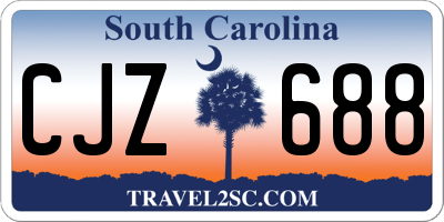 SC license plate CJZ688