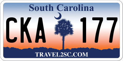 SC license plate CKA177
