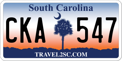 SC license plate CKA547