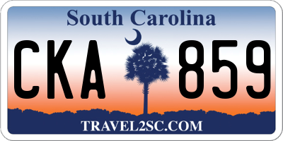 SC license plate CKA859