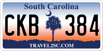 SC license plate CKB384