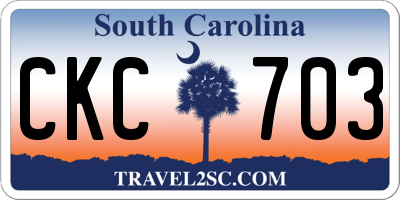 SC license plate CKC703