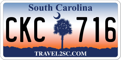 SC license plate CKC716