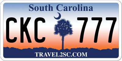 SC license plate CKC777