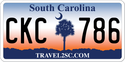 SC license plate CKC786