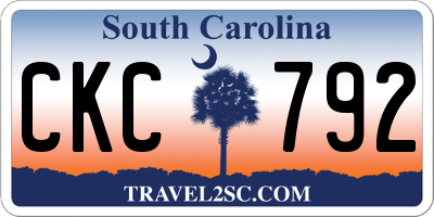 SC license plate CKC792