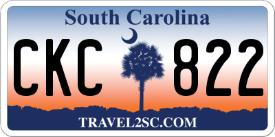 SC license plate CKC822