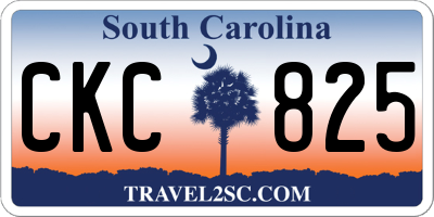 SC license plate CKC825