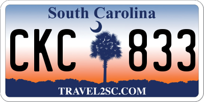 SC license plate CKC833