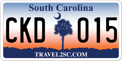 SC license plate CKD015