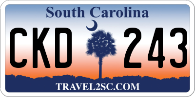 SC license plate CKD243