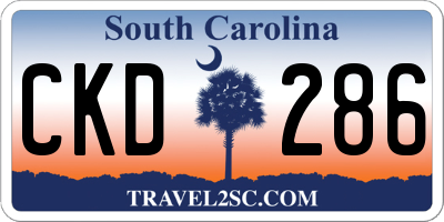 SC license plate CKD286