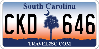 SC license plate CKD646