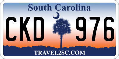 SC license plate CKD976