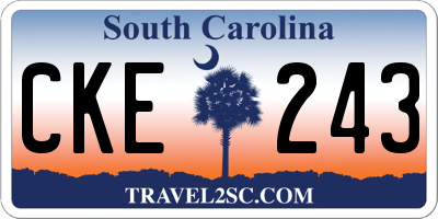 SC license plate CKE243