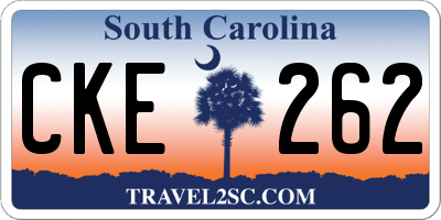 SC license plate CKE262