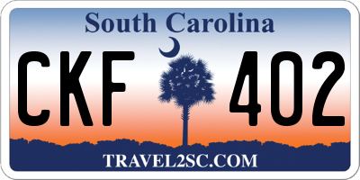 SC license plate CKF402