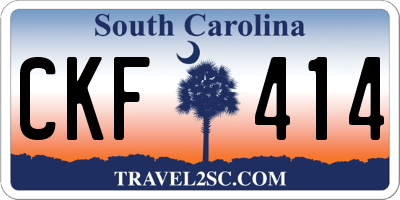 SC license plate CKF414