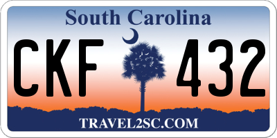 SC license plate CKF432