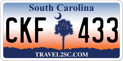 SC license plate CKF433