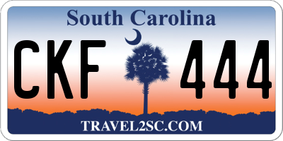 SC license plate CKF444