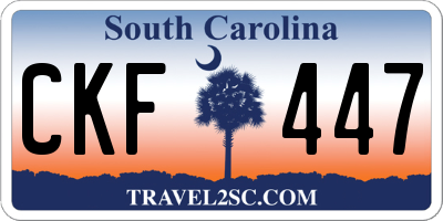 SC license plate CKF447