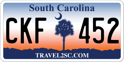SC license plate CKF452