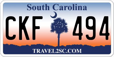 SC license plate CKF494
