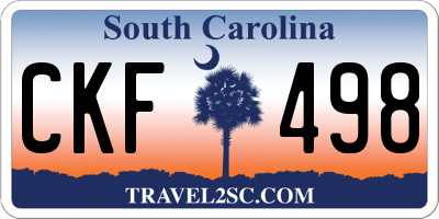 SC license plate CKF498