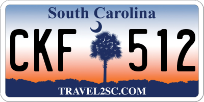 SC license plate CKF512