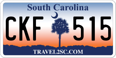 SC license plate CKF515