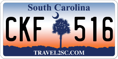 SC license plate CKF516