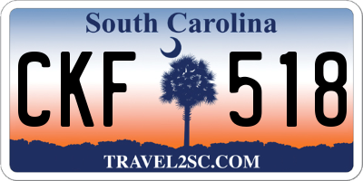 SC license plate CKF518