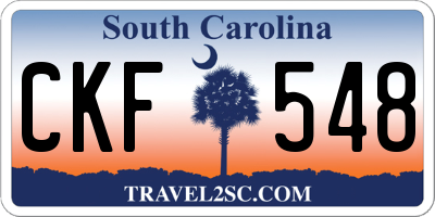 SC license plate CKF548