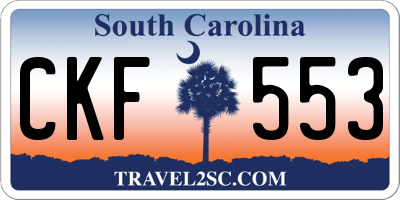 SC license plate CKF553