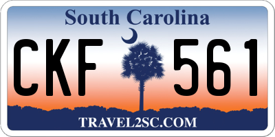 SC license plate CKF561