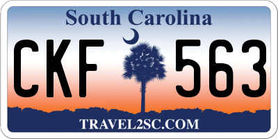 SC license plate CKF563